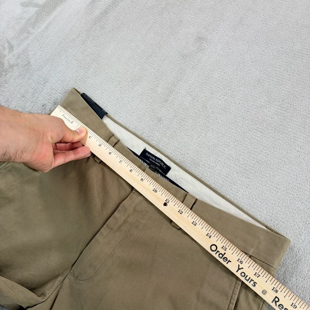 Banana Republic Fulton Chino Skinny Fit Pants in Beige Men Fits 34x31 Tag 33x32
